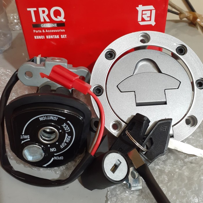 kunci kontak set berikut tutup tangki dan jok yamaha R15 original TRQ Bdg Part