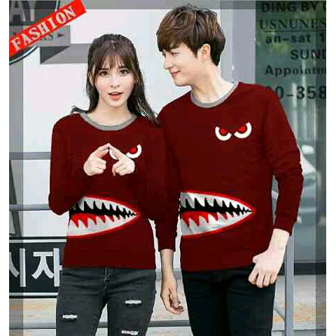 Sweater Couple / Sweater Pasangan / Baju Couple / Baju Pasangan Shark