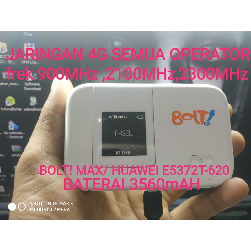 Modem Huawei E5372 E5372Ts-620 Bolt MAX UNLOCK 4G Semua Operator
