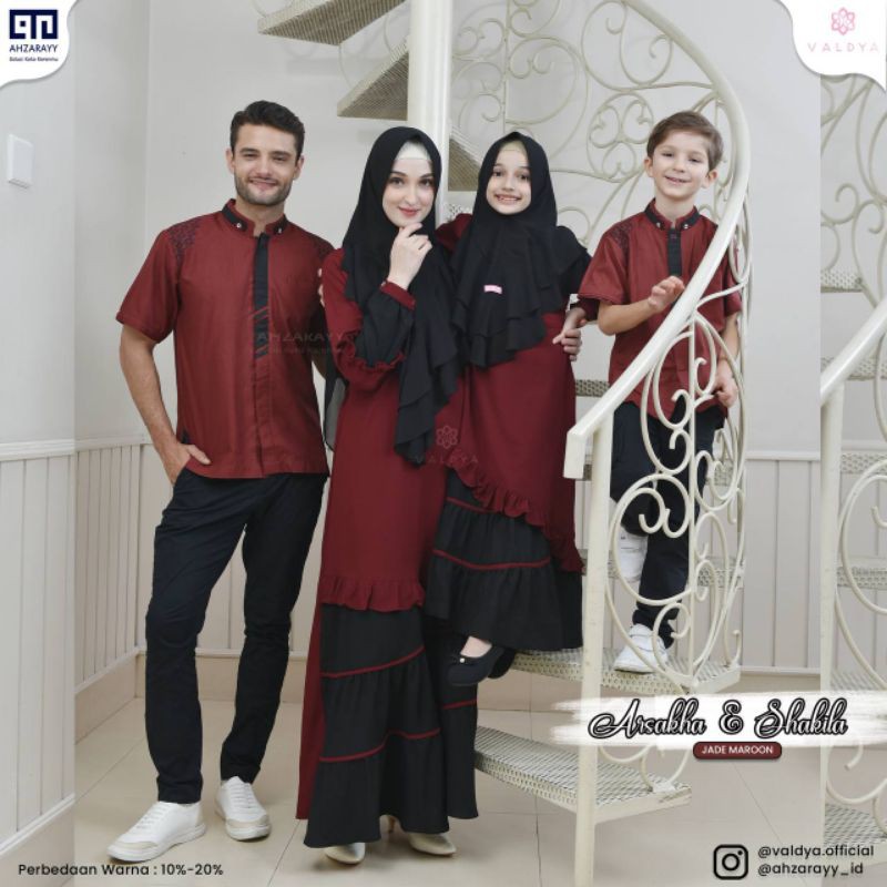 FAMILY SET ARSHAKA SHAKILA BY AHZARAYY VALDYA/ MAROON JADE