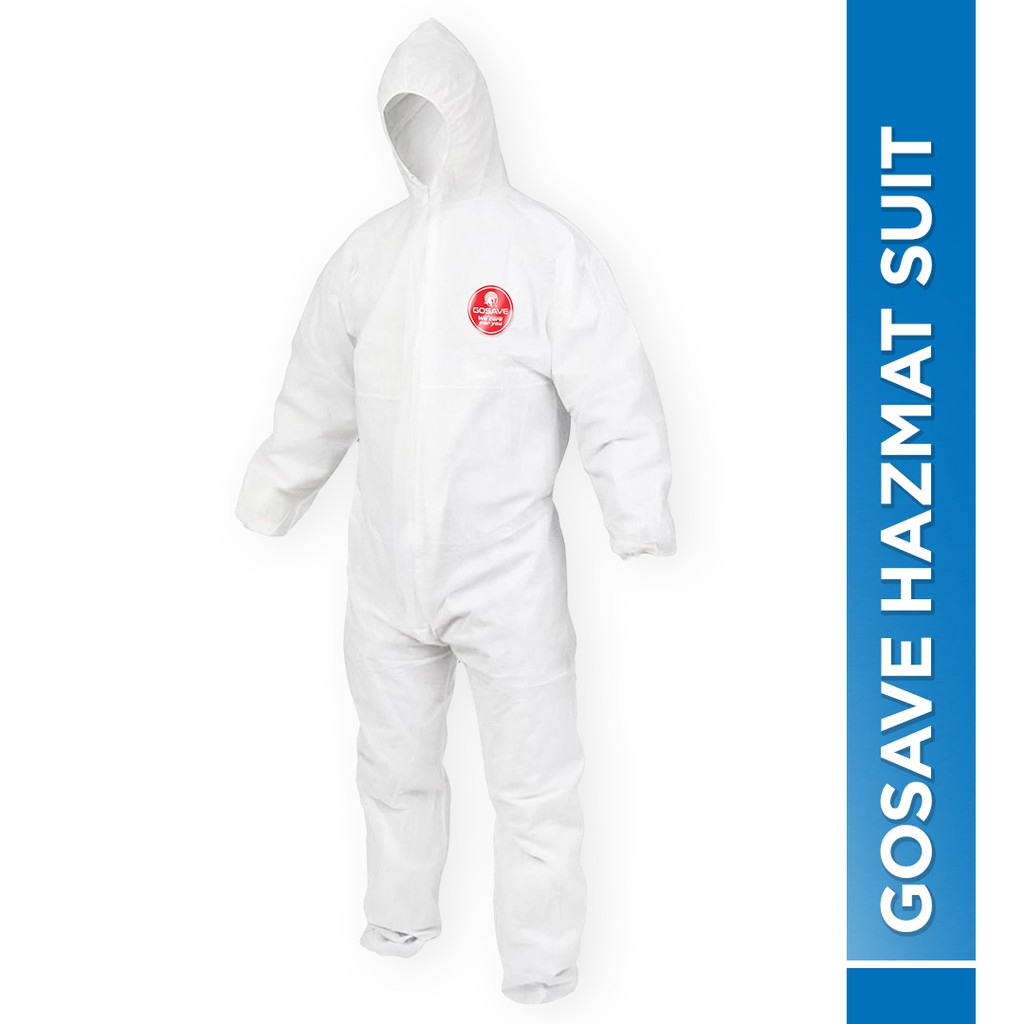 GOSAVE Hazmat Suit Chemical Coverall Wearpack Disposable Baju APD Shopee Indonesia GOSAVE Hazmat Suit Chemical Coverall Wearpack Disposable Baju APD Shopee Indonesia