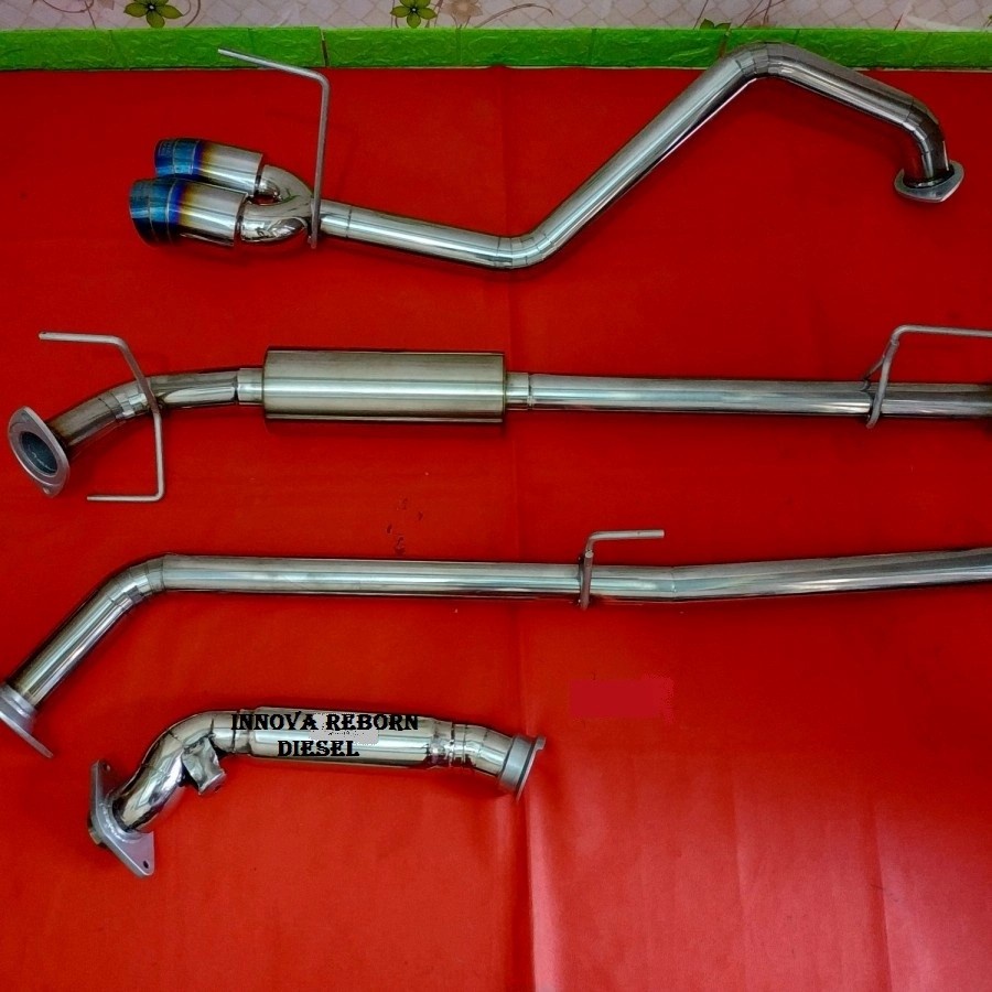 Knalpot Double Muffler Full System Innova Reborn Diesel - Fortuner Vrz kerennn