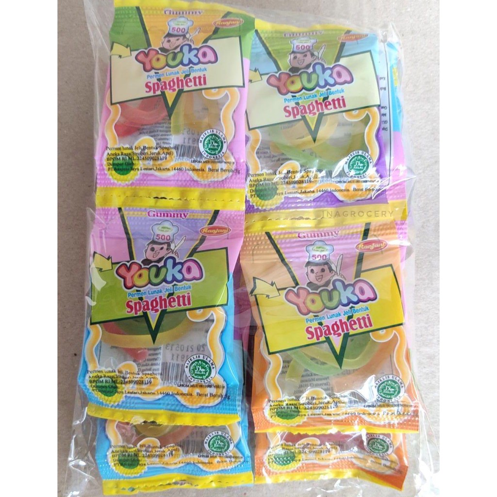 

YOUKA SPAGHETTI GUMMY CANDY 20pcs x 6gr