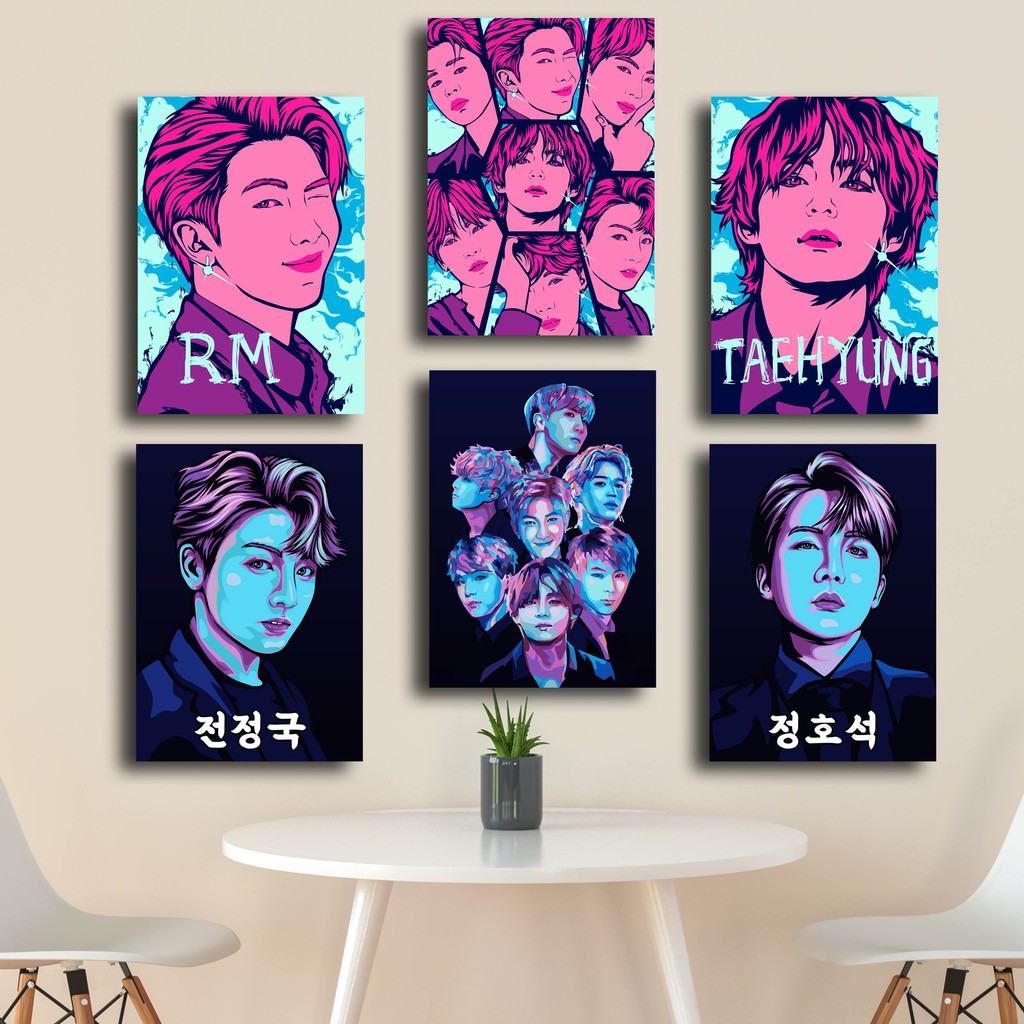 HIASAN DINDING BTS  PAJANGAN DINDING BTS WALL DECOR KPOP BTS DEKORASI KPOP BTS