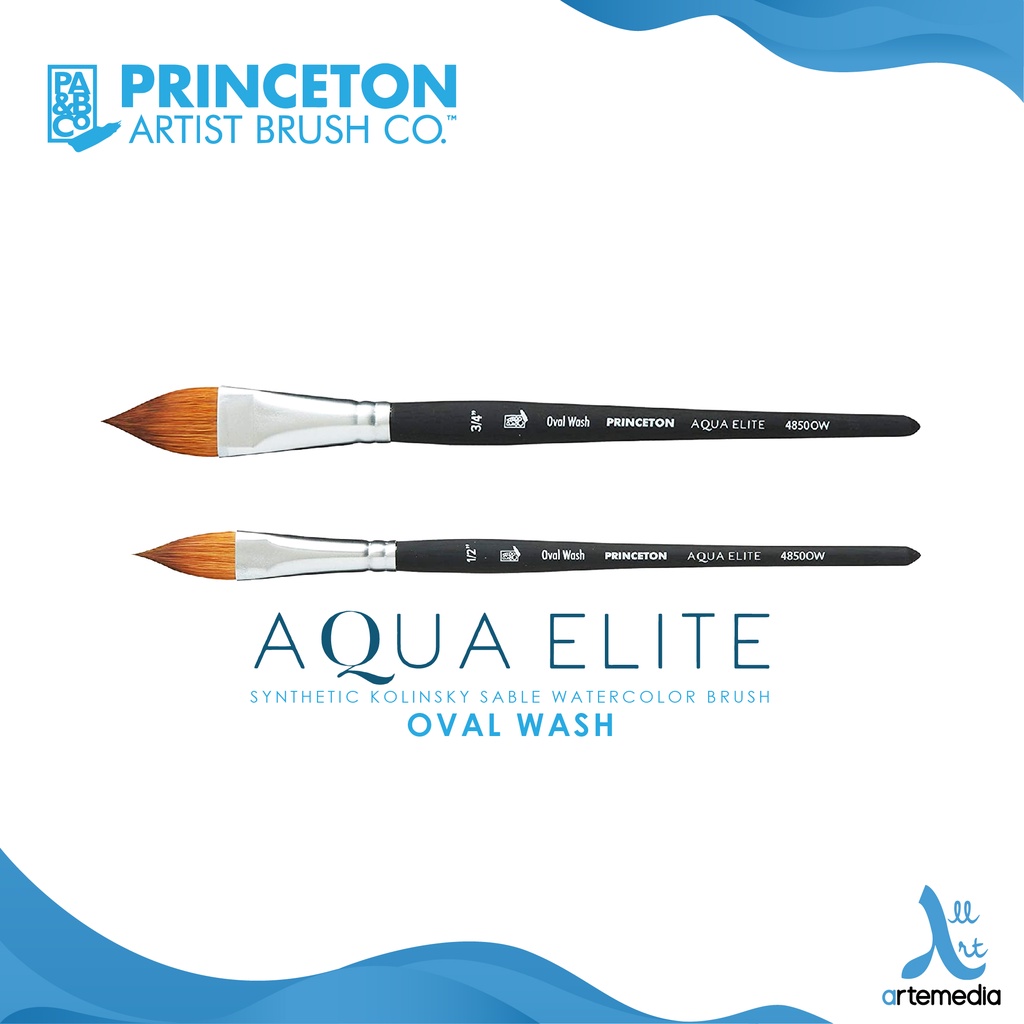 

Princeton Aqua Elite 4850OW Oval Wash Synthetic Watercolor Brush Short Handle