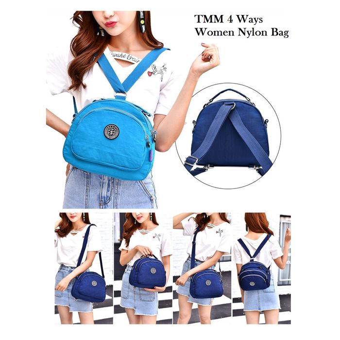 Terbaru TMM 4 Ways bag / Tas Selempang Wanita / Tas Backpack Wanita - red rose