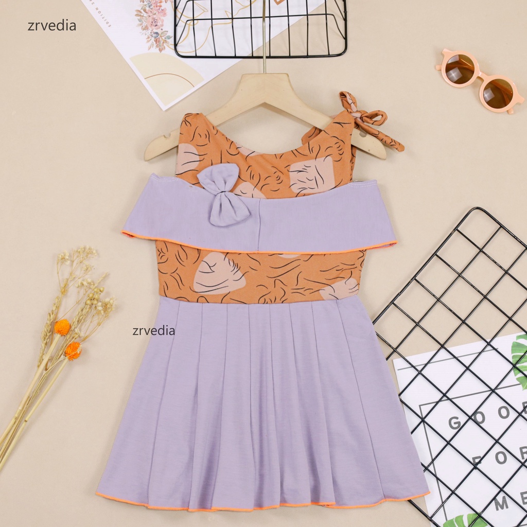 Dress Rachel uk 1-2 Tahun / Dres Kensi Gaun Baju Pesta Anak Perempuan Pakaian Export Quality