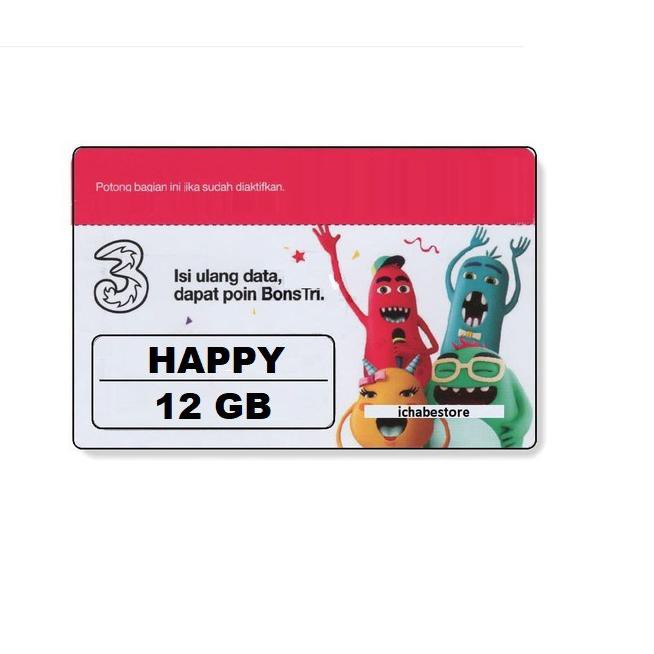 FO TRI HAPPY 12GB (10GB NASIONAL + 2GB JABODETABEK) (KODE 53)