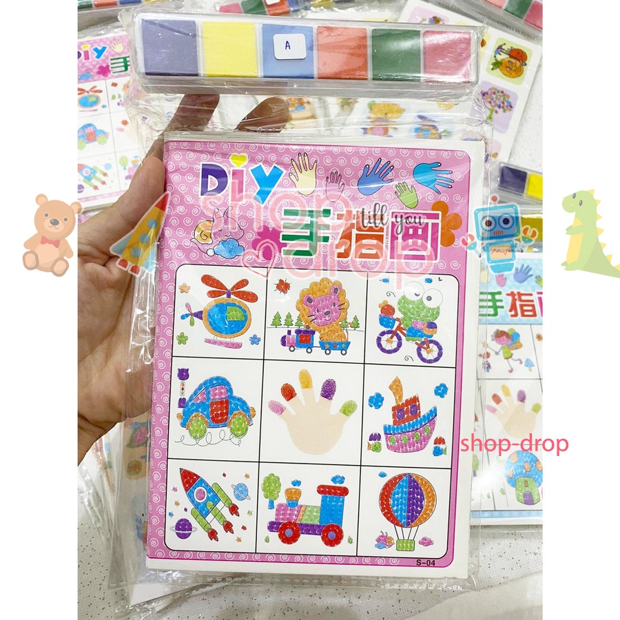 Washable finger paint - Mainan edukasi anak - Painting anak - Montessori - Cat Tangan Finger Paint