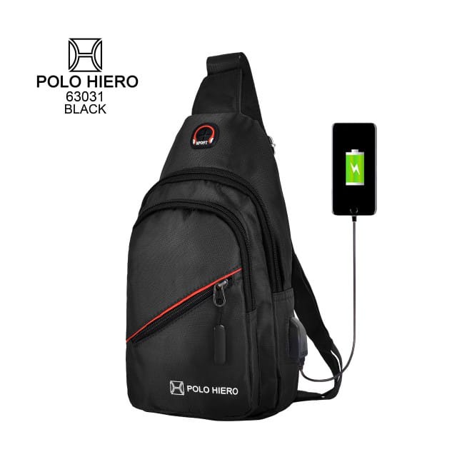 { FF } Tas Selempang Weist Bag  Pria Original Polo Heiro 63031 New Arrival Bagus