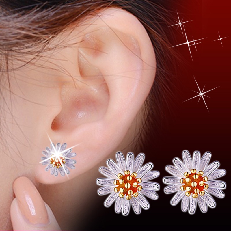 Anting Perak 925 Wanita Sun Fashion Perhiasan/Subang Telinga anting perempuan