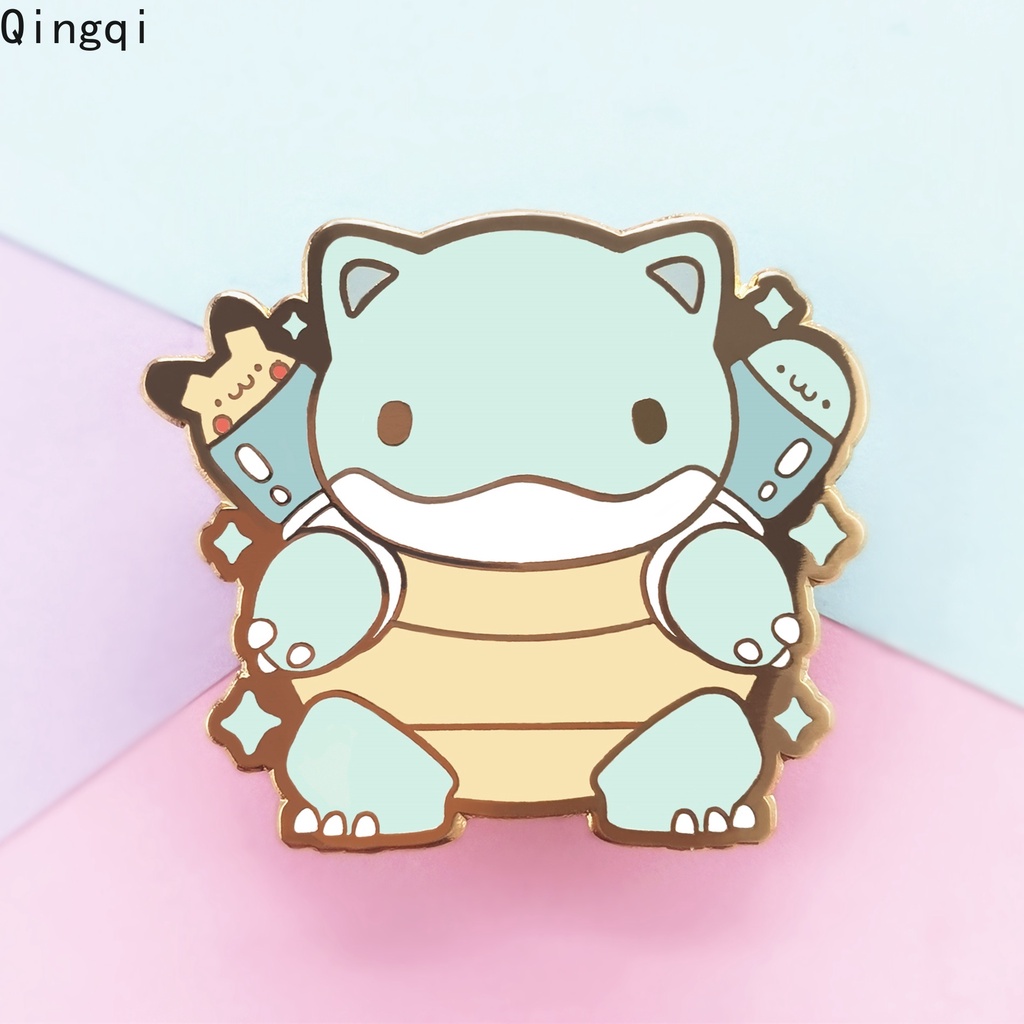 Pin Bros Enamel Bentuk Kartun Kurakura Untuk Aksesoris Pakaian