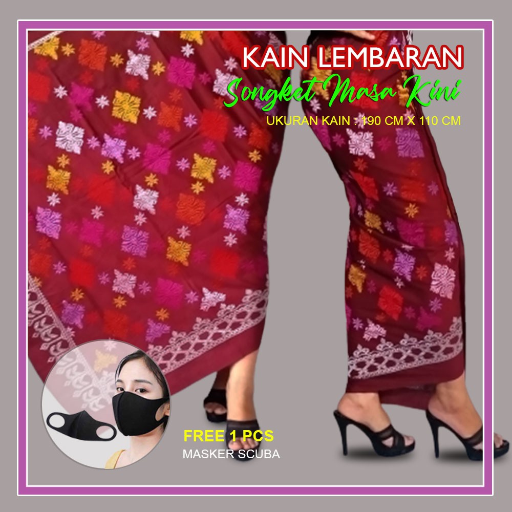 Kain Bali Saput Udeng Bali Kamen Songket Bordir Bawahan Kebaya Songket Bali Kamen Lembaran Murah COD