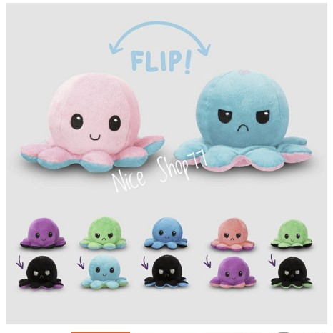 Boneka Gurita/ bisa ganti muka/ 2 muka