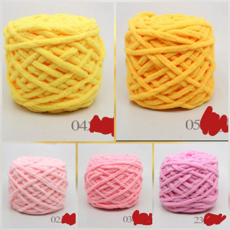 Benang Rajut Chenille/ Chunky Yarn 100gram