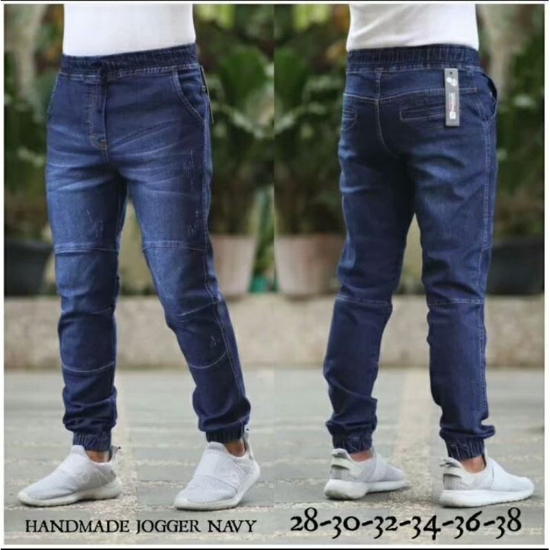 Celana Pria Jogger Jeans Strech Softjeans Bigsize Jumbo