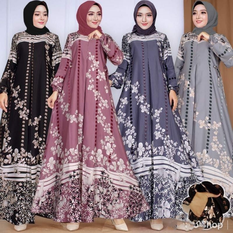 Gamis Maxmara Premium Original / Gamis Wanita / Fashion Muslim Terbaru / Gamis Dewasa