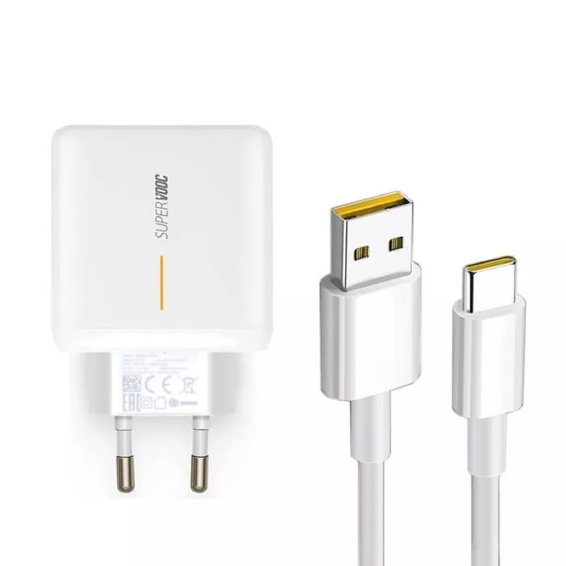 CHARGER REALME 65W SUPERVOOC FAST CHARGING ORIGINAL MICRO USB / TYPE C