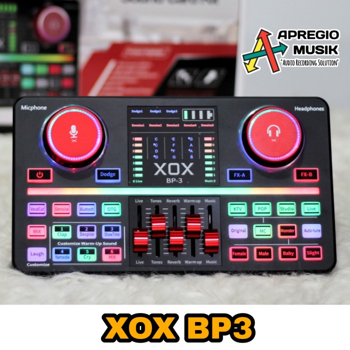 {suhadistore} Soundcard XOX BP3 live streaming podcast karaoke apregio musik Berkualitas
