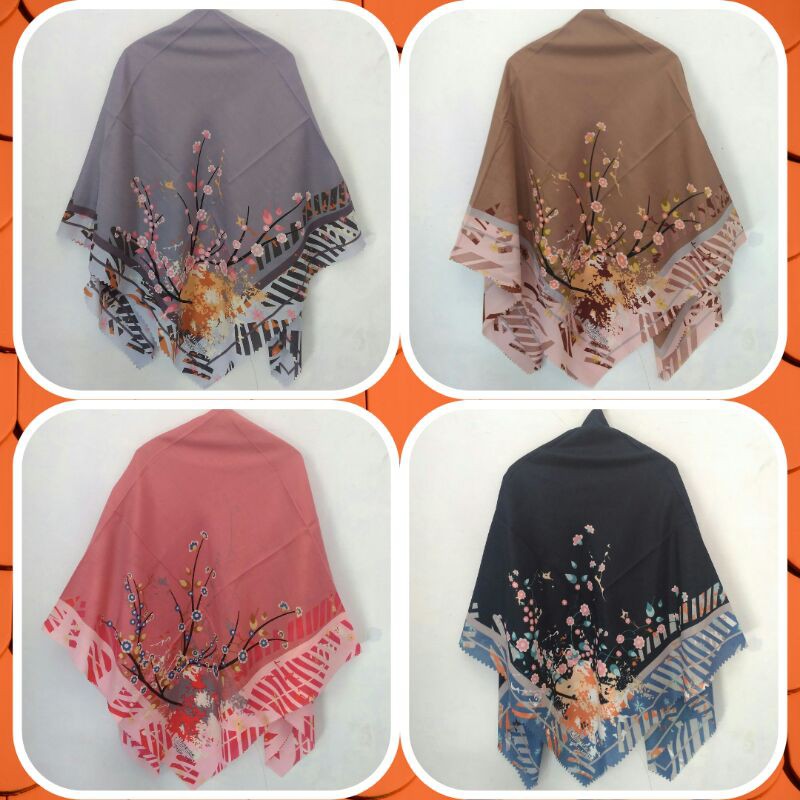 [BISA PILIH WARNA] Segiempat Voila Motif LC By Umama Scarf / Voila Motif LC Umama / Segiempat Motif