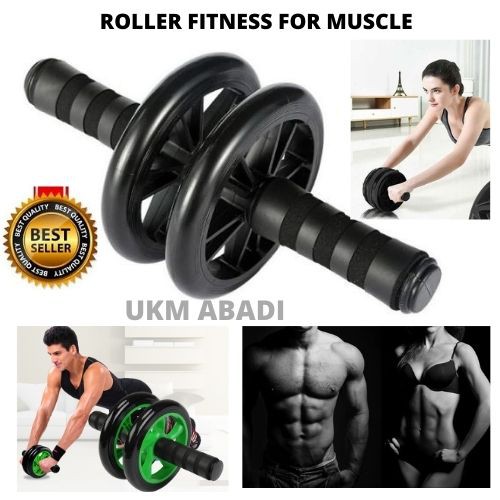 Fitness Roller Alat Gym Body Sixthpack Otot Perut AB Wheel Sport 111140