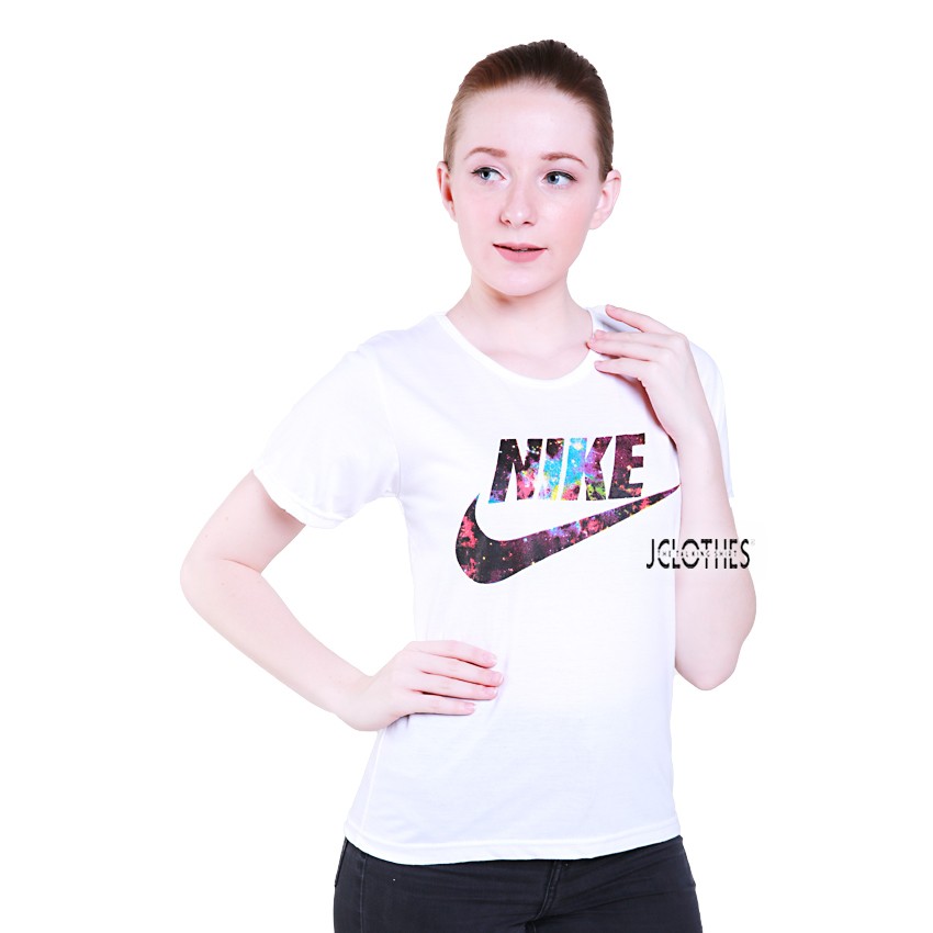 Kaos Wanita / Kaos Tumblr Nike Galaxy - Putih