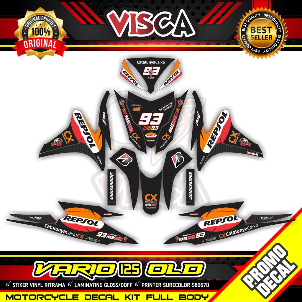 Decal Vario 125 Old Full Body Stiker Vario 125 Old Keren Full Body Striping Vario 125 Old Full Body 