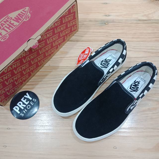 VANS VAULT OG SLIP ON X MODERNICA CHECKERBOARD BLACK WHITE