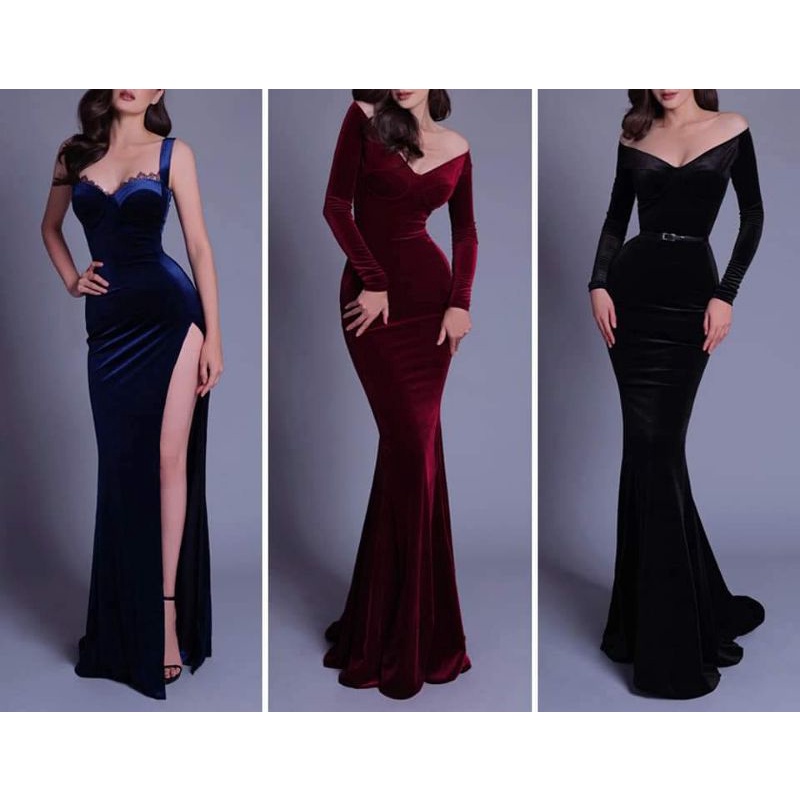 Kain Bludru Velvet Premium Dress Suede Beludru