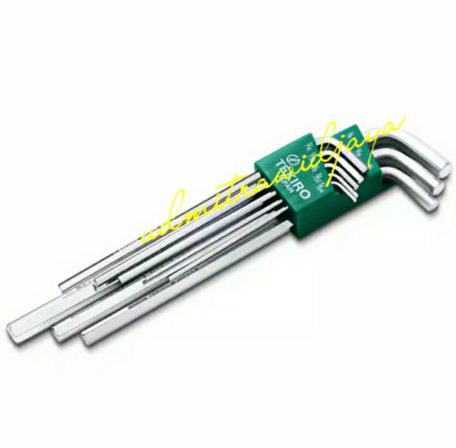 Kunci L set panjang 8pcs TEKIRO 2-10mm hex key long set  HK-LS 1200