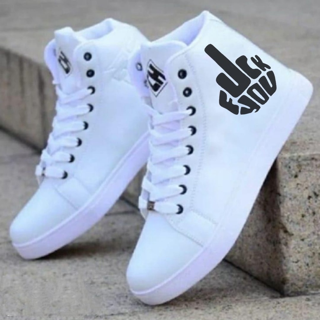 GARANSI SEPATU PRIA SEMI BOOTS KOREA HARD SNEAKERS