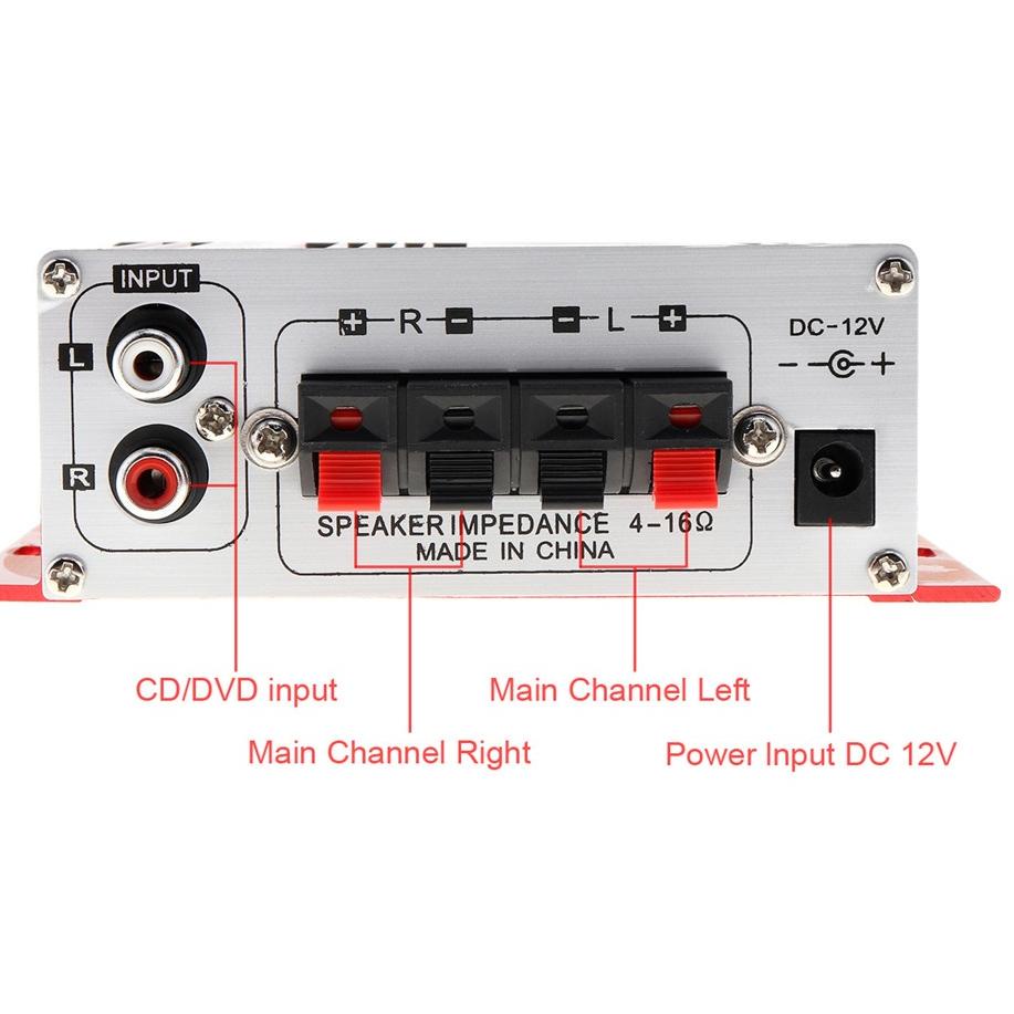 Jual Terbaik.. Ampli Mini HiFi Stereo Power Amplifier 12V 20W 2 Channel