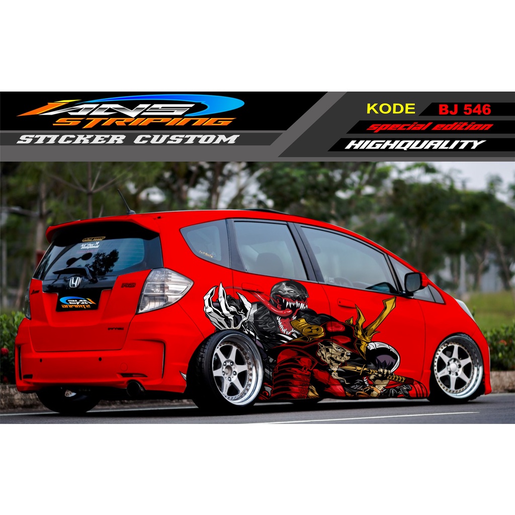 STICKER VARIASI MOBIL JAZZ BRIO AGYA SIGRA SEDAN SWIFT / DECAL STIKER MOBIL VENOM / STIKER MOBIL