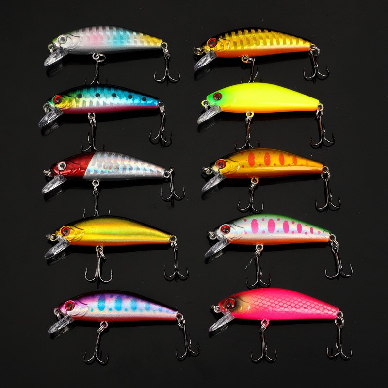 1Pcs New Sinking Minnow Umpan Pancing 55mm 6.5g Fishing Bait 3D Eyes Swimbait Fishing Lure Ikan Kail Bass Wobbler Tackle