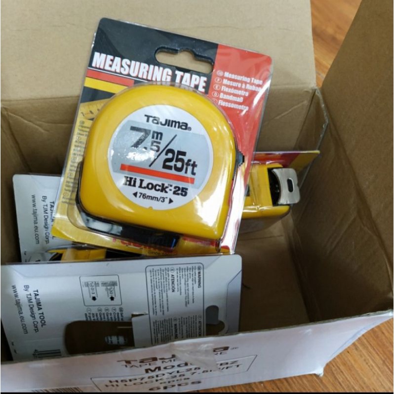 Meteran Tajima 7.5 meter hilock 25 ft messuring tape