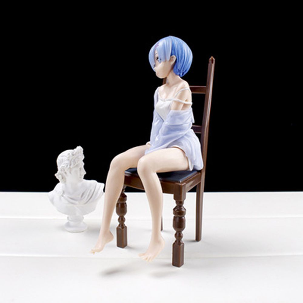 MXBEAUTY Collection Toys Re ZERO Starting Life in Another World PVC Pajamas Chair Rem Pajamas Figure Rem Anime Figure Figure Toys 17cm Model Toys Relax Rem for Gift Action Figure