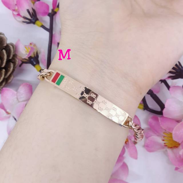 Gelang titanium asli anti karat selamanya GRT-03 18cm