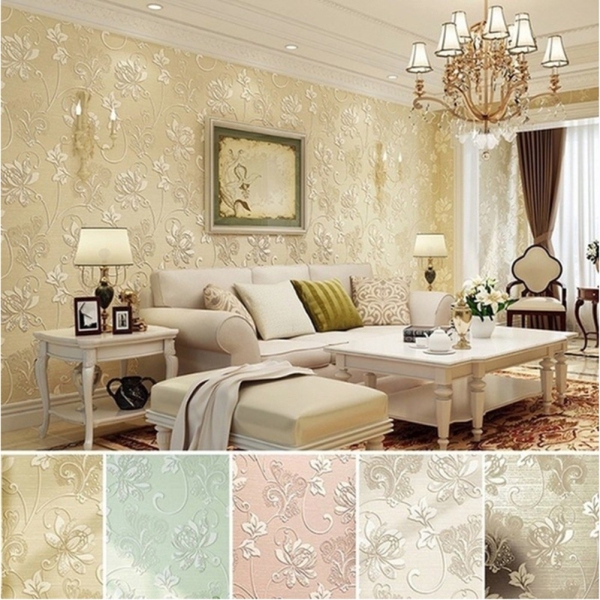 10m 3d Flower Pattern Wallpaper For Bedroom Living Room Decor Shopee Indonesia