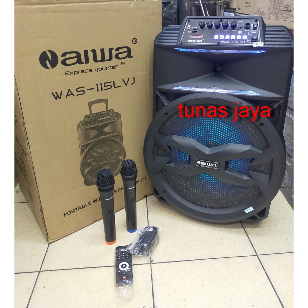 Speaker Portabel Wireless Aiwa 115LVJ Bluetooth USB Aiwa 115 LVJ 15inc