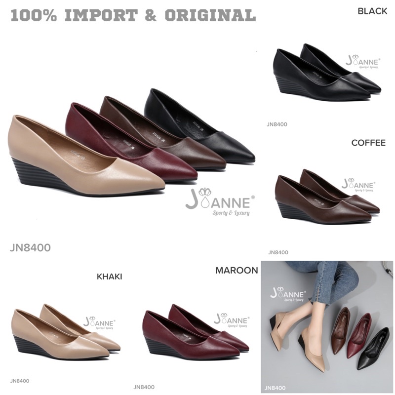 [ORIGINAL] JOANNE Pump Wedges Shoes Sepatu Wanita #JN8400