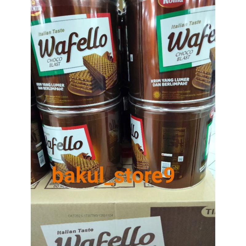 Roma Wafello Choco Blast Wafer 294Gr Kaleng