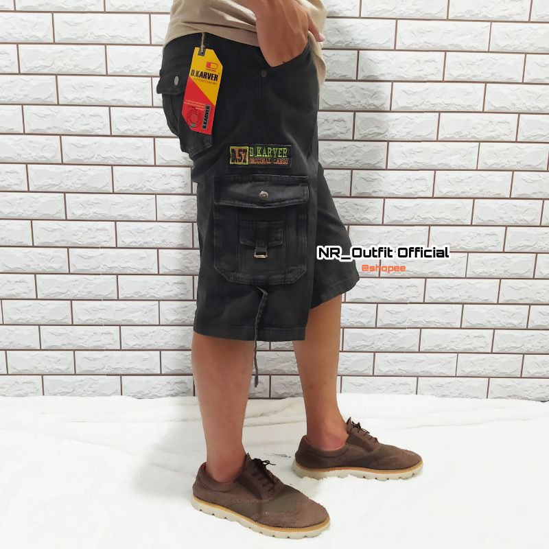 Kargo Jumbo Jeans 7/8 Pria Bordil Tactical Celana Pendek Cargo Cowok Big Size DKV 27-44