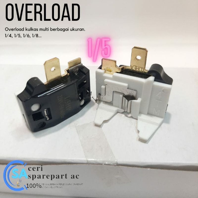 Overload Kulkas Gepeng Pengaman Kompresor Kulkas Sharp LG Toshiba Umum - 1/5