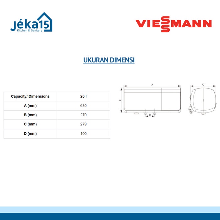 Water Heater Listrik | Viessmann | Vitowell Comfort C1 S20