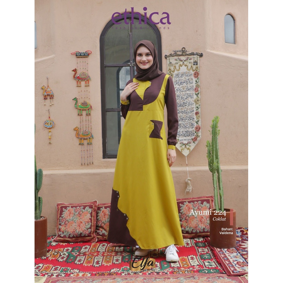 GAMIS TERBARU 2021 ETHICA AYUMI 224 COKLAT