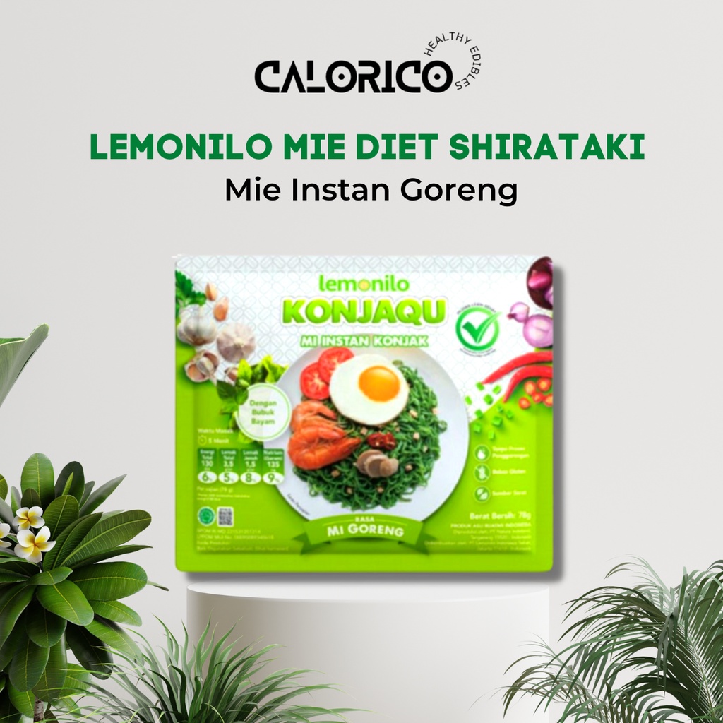 Lemonilo Konjaqu Mie Diet Shirataki Noodle Goreng Rendah Kalori - Mie Instan Goreng Low Carb Calorie