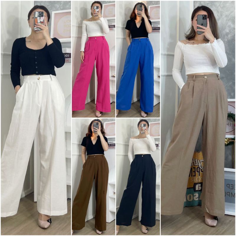 ⚡️CLEARANCE SALE ♡ ORIGINAL ! RIBKA LONG CULLOTE PANTS / CELANA KULOT PANJANG SAJA