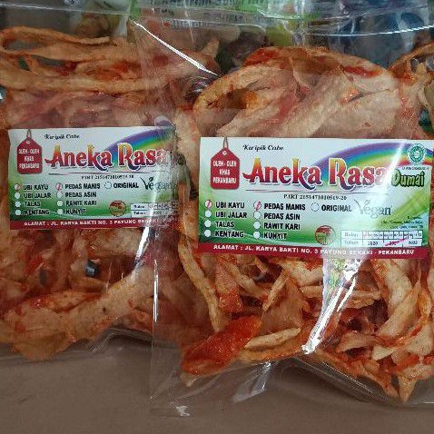 

Keripik Singkong Manggleng Rasa Pedas Manis VEGETARIAN