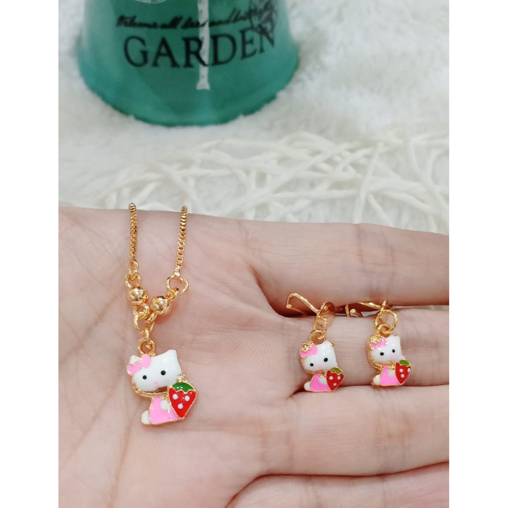 Set perhiasan anak HALOKITY / kalung dan anting HALOKITY