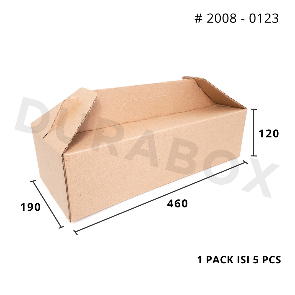

46 x 19 x 12 cm V GABLE | KARDUS / KARTON BOX CORRUGATED - KEMASAN / PACKAGING / PACKING MAKANAN | #2008-0123